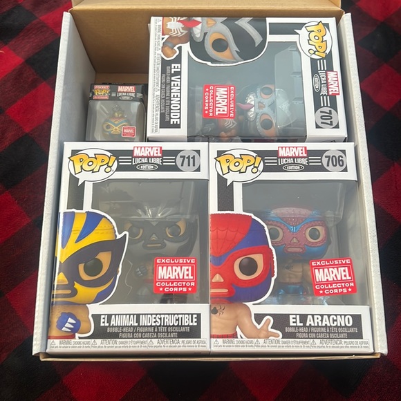 Funko Other - Funko Pop Marvel Collector Corps Mucha Libre Edition bundle